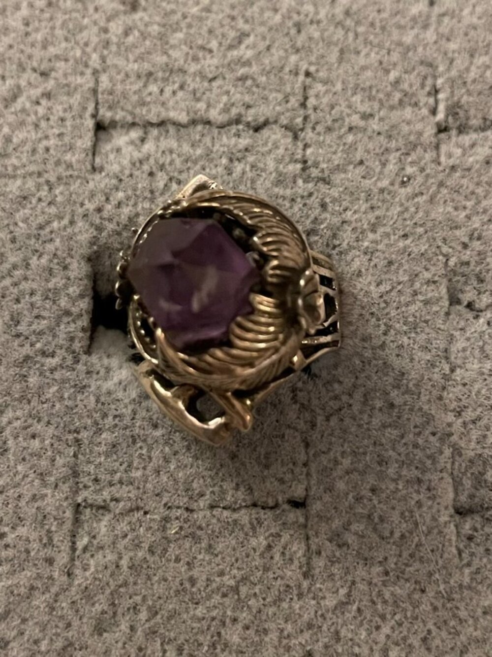 Vintage Sterling Silver Ring 6.25 6.5 Handmade Amethyst Bob Stringer Y2K $295 - Picture 2 of 15